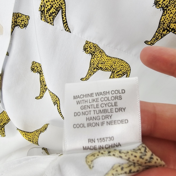 Jane & Delancey Cheetah Print Button Front Shirt NWT - Picture 8 of 8